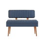 Hanah Home 1048 - 2 Banco Pino Atlántico y Azul Oscuro, Tablero de Partículas Melaminado, Ancho 110 cm